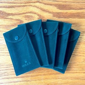 5 Authentic Green Velvet Rolex Service Pouch - Great for Travel or Storage